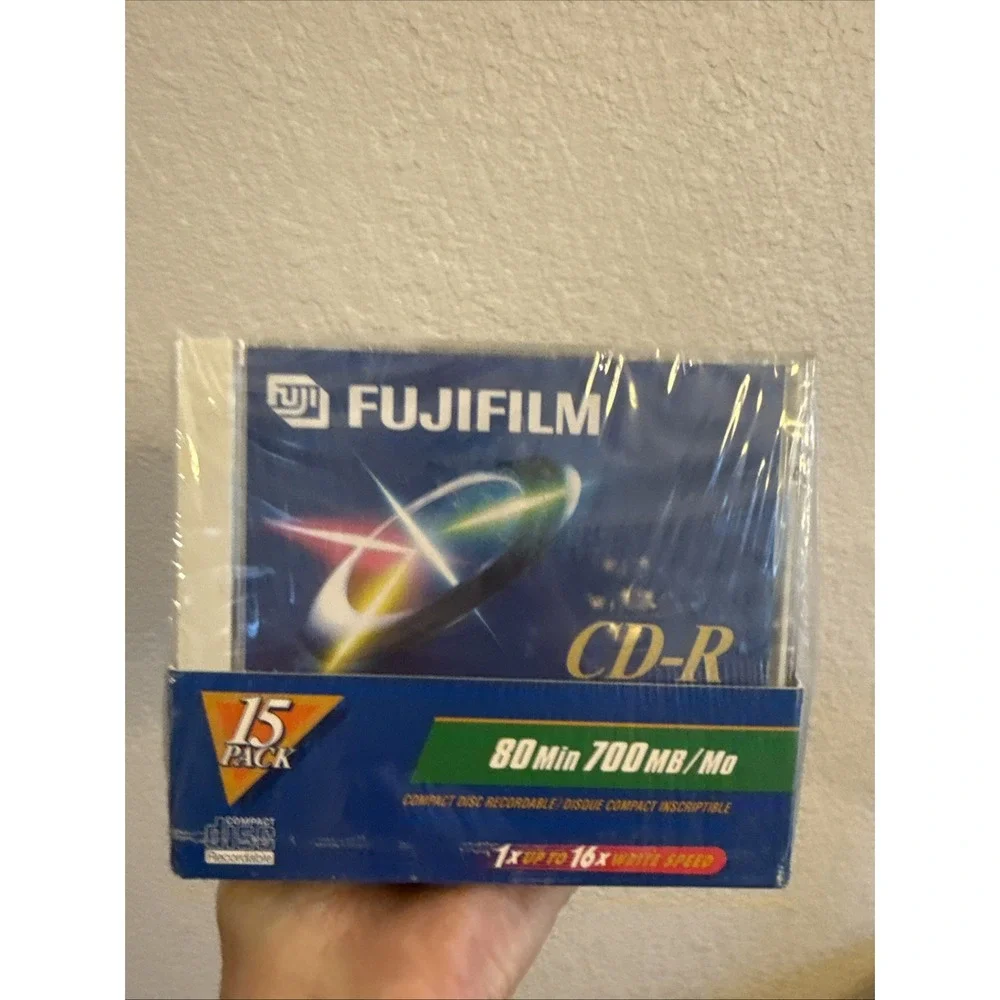 FUJIFILM CD-R 80 MINUTE 700 MB/MO COMPACT DISCS 15 PACK